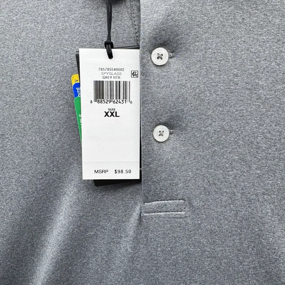 Ralph Lauren RLX  Spyglass Grey Heather Mens XXL  Button Down Polo Shirt
